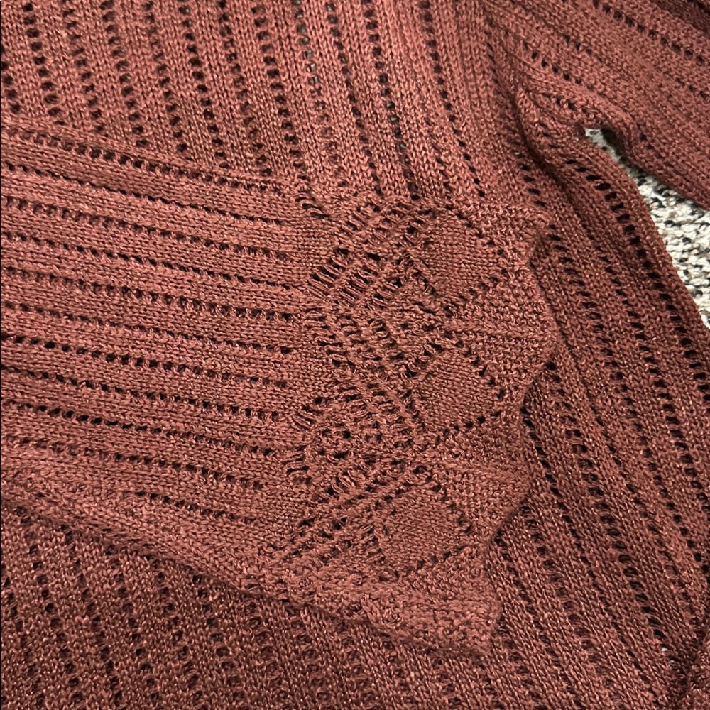 Maurices Women's V-Neck open Knit Sweater - Picture 3 of 5